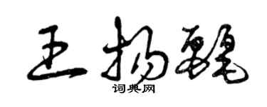 曾庆福王扬丽草书个性签名怎么写