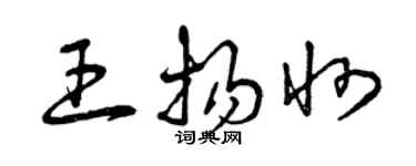 曾庆福王扬州草书个性签名怎么写