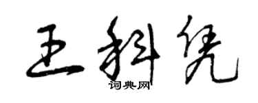 曾庆福王科凭草书个性签名怎么写