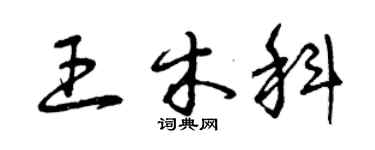 曾庆福王木科草书个性签名怎么写