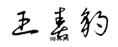 曾庆福王春豹草书个性签名怎么写