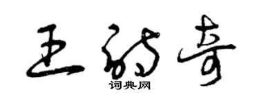 曾庆福王诗奇草书个性签名怎么写