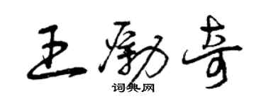 曾庆福王励奇草书个性签名怎么写