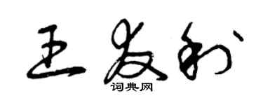 曾庆福王友利草书个性签名怎么写