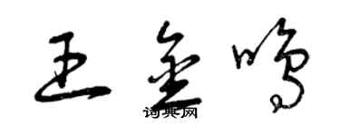 曾庆福王金鸣草书个性签名怎么写