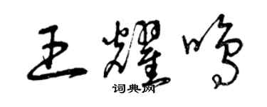 曾庆福王耀鸣草书个性签名怎么写