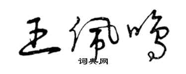 曾庆福王佩鸣草书个性签名怎么写