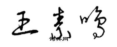 曾庆福王素鸣草书个性签名怎么写