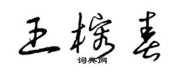 曾庆福王榕春草书个性签名怎么写
