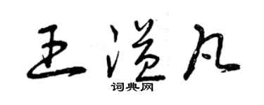 曾庆福王溢凡草书个性签名怎么写