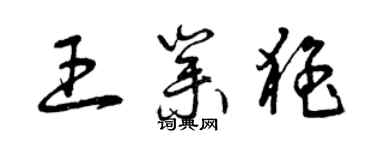 曾庆福王业猛草书个性签名怎么写