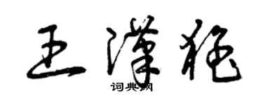 曾庆福王汉猛草书个性签名怎么写