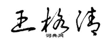 曾庆福王格清草书个性签名怎么写