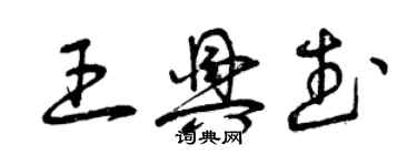 曾庆福王兴武草书个性签名怎么写