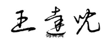 曾庆福王达儿草书个性签名怎么写