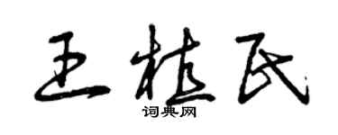 曾庆福王植民草书个性签名怎么写