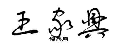 曾庆福王家兴草书个性签名怎么写