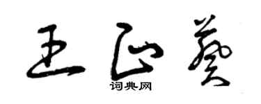 曾庆福王正葵草书个性签名怎么写