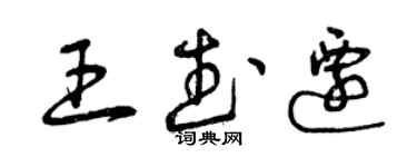 曾庆福王武迁草书个性签名怎么写