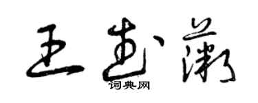 曾庆福王武薇草书个性签名怎么写