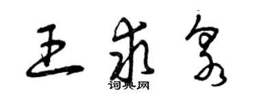 曾庆福王求泉草书个性签名怎么写
