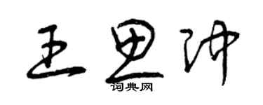 曾庆福王思冲草书个性签名怎么写