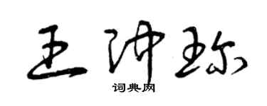 曾庆福王冲珍草书个性签名怎么写