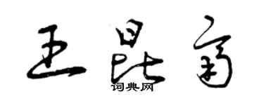 曾庆福王昆齐草书个性签名怎么写