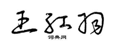 曾庆福王红羽草书个性签名怎么写