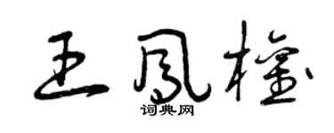 曾庆福王凤权草书个性签名怎么写