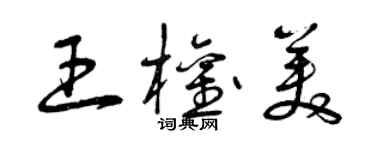 曾庆福王权美草书个性签名怎么写