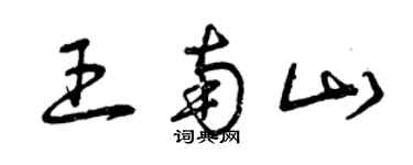 曾庆福王南山草书个性签名怎么写