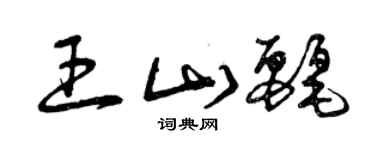曾庆福王山丽草书个性签名怎么写