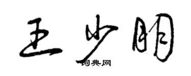 曾庆福王少朋草书个性签名怎么写