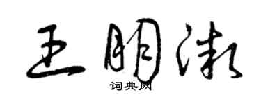 曾庆福王朋微草书个性签名怎么写