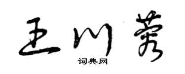 曾庆福王川蓉草书个性签名怎么写