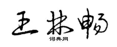 曾庆福王林畅草书个性签名怎么写