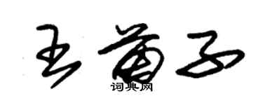 朱锡荣王苗子草书个性签名怎么写