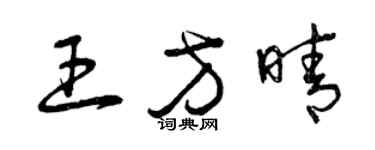 曾庆福王方晴草书个性签名怎么写