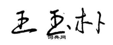 曾庆福王玉朴草书个性签名怎么写