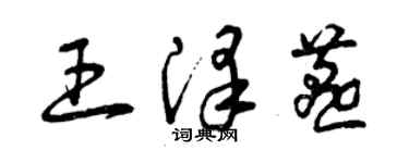 曾庆福王泽燕草书个性签名怎么写