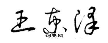 曾庆福王京泽草书个性签名怎么写