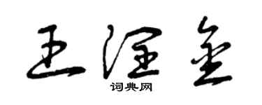 曾庆福王润金草书个性签名怎么写