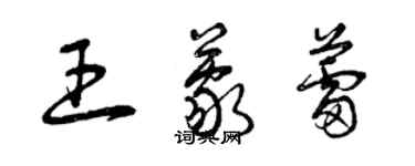 曾庆福王蒙蕾草书个性签名怎么写