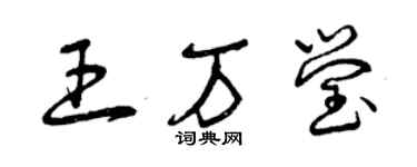曾庆福王万莹草书个性签名怎么写