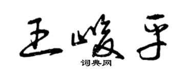 曾庆福王峻平草书个性签名怎么写