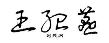 曾庆福王纪燕草书个性签名怎么写