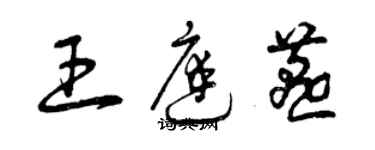 曾庆福王庭燕草书个性签名怎么写