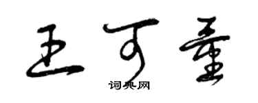 曾庆福王可量草书个性签名怎么写