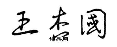 曾庆福王杏国草书个性签名怎么写